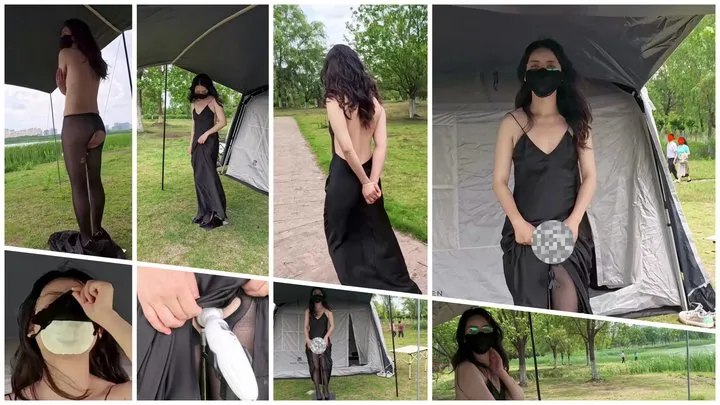 Raymond's Asian Sub Bondage - Outdoor One Bar Prison