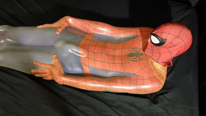 Encasedlatex - Spiderman captured in skintight latex