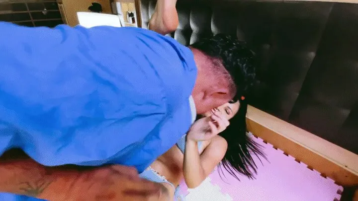 Lilith Mixed Wrestling - Huge guy tried to overcome me in mixed wrestling fight, I had a hard time but I was able to beat him