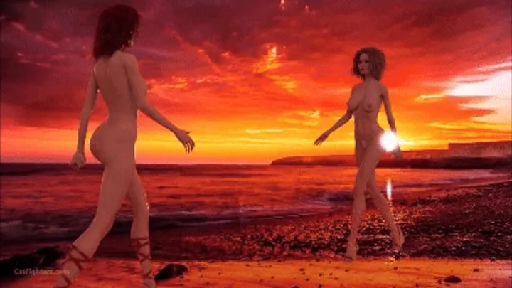Catball Catfight Customs - Oil Goo Beach Wrestling