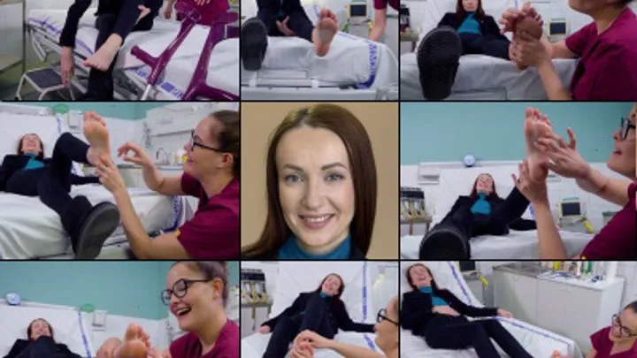 Foot Tickle Fun - Arwen Sprain Tickle Treatment at the Foot Clinic (in HD 1920X1080)