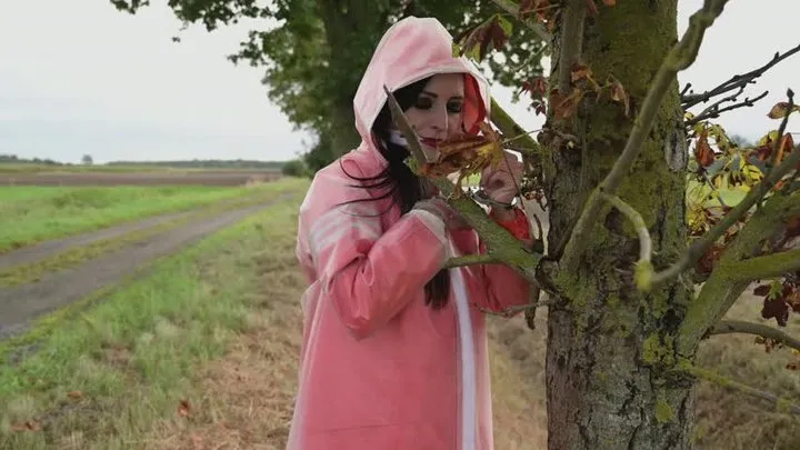 Real Rainwearbondage - Miss Amira bound and gagged in AGU Adidas rain suit and transparent rain gear