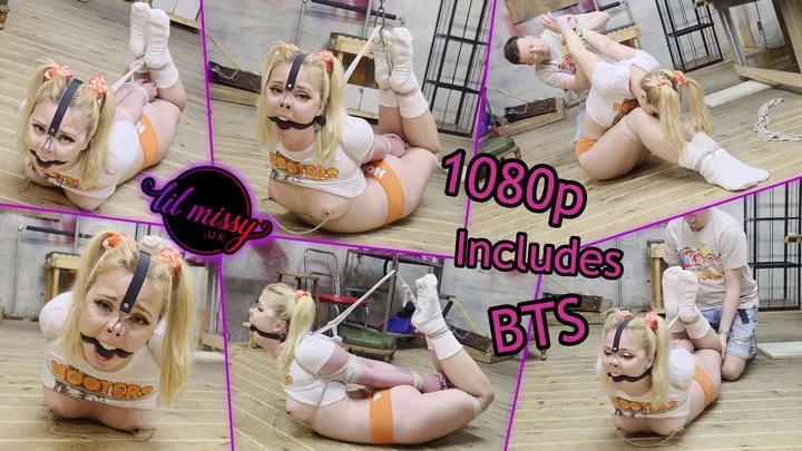 Lil Missy Uk Store - Lil Missy UK in Extreme Arched Hogtie For Nose Hooked Hooters Girl And Bts 1080p