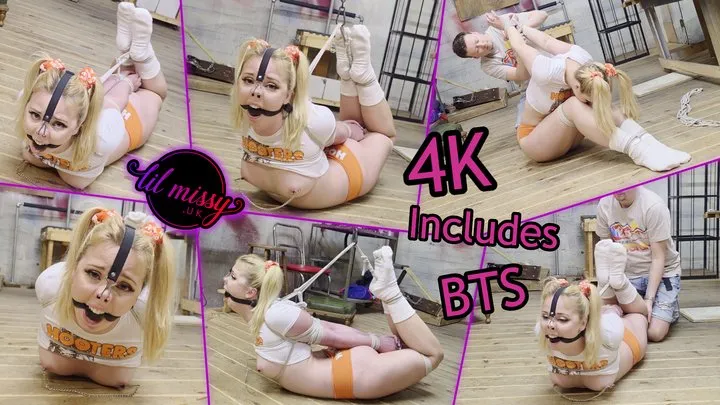 Lil Missy Uk Store - Lil Missy UK in Extreme Arched Hogtie For Nose Hooked Hooters Girl And Bts 4K