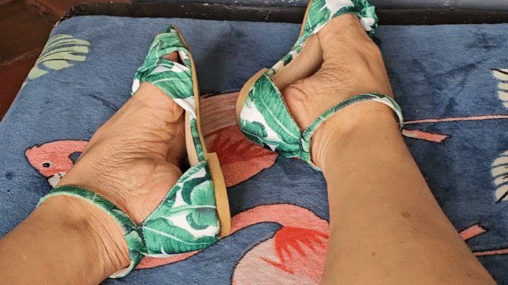 Foot Fetish Paradise - Milah Extreme Close up highly arched feet in flat sandals