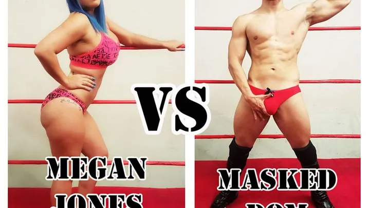Lucha Girls ~ Female Pro Wrestling - 1492-Manhandling of Megan Jones - Mixed Maledom Wrestling