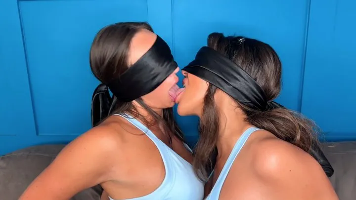 Sensual Sin Bondage - Scarlett Rose and Lauren Rice in Blindfolded, cuffed and kissing