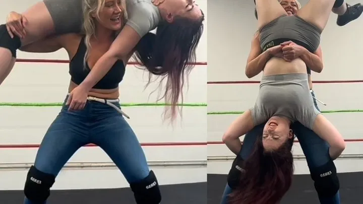 Nadia Sapphire - 17 Piledrivers, over shoulder carry and suplexs