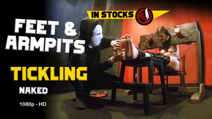 Red Light Tickling - Tickling POV: Ticklish Giantess Gaga Cruel Feet & Armpit Tickled in Stocks - 1080p