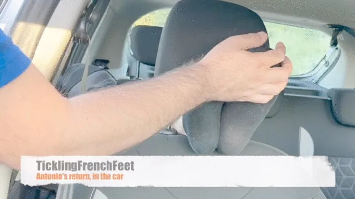Tickling French Feet - Antonio’s return, in the car (mobile)