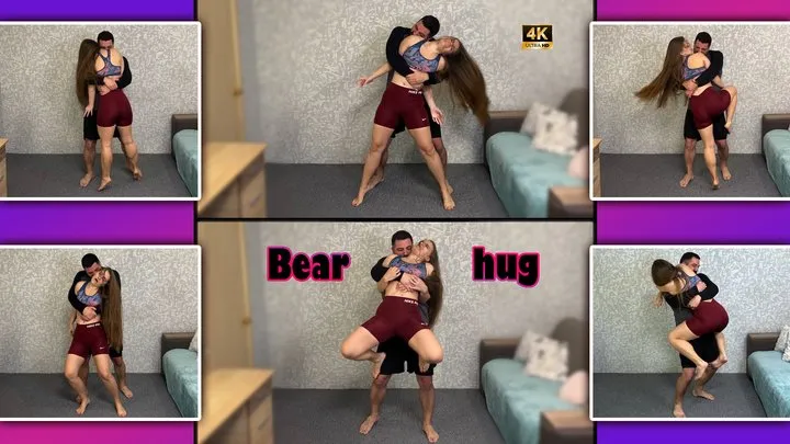 Vallstudio - Wrestling Muscular Girl Struggles From Bear Hug 4K - Bondage - Humiliation - Helpless - Leggings - Shorts - Ass Worship - Female Wrestling - Long Hair - Foot Fetish - Strong Woman - Muscular Calves - Grab - Camel Toe