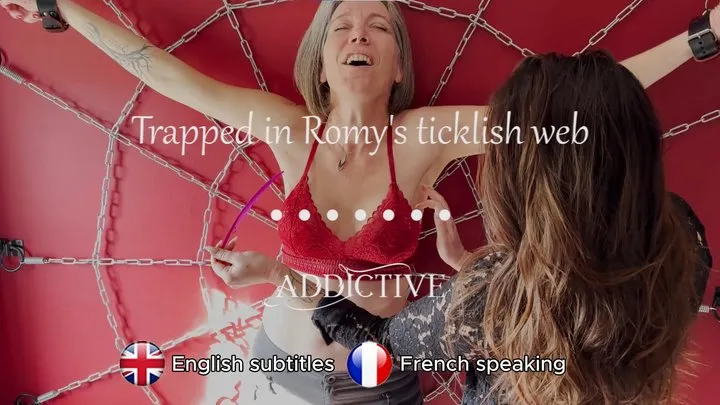 Addictive French Girl - Trapped in Romy's ticklish web ( French with English subtitles )