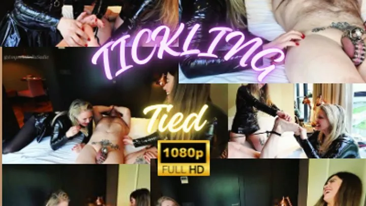 Empress Mbella Sadic - Tickling tied up slave husband - Empress Bella Sadic - Temptress Moon - TIckling- Shibari - Femdom - Double Domme