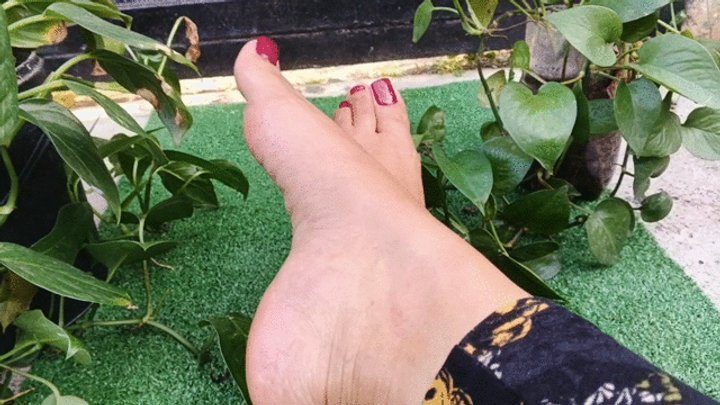 Goddess Foot Fetish - Large steep arches in the middle of nature (3)