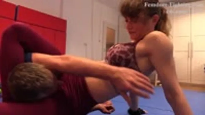 German Goddess Femdom Fighting - Xena in The Gym Bully - She Who Rules