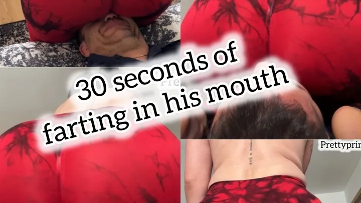 Prettyprincess - 30 seconds of farting in his mouth