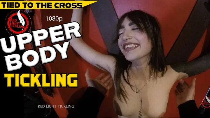 Red Light Tickling - Ticklish Jane Tied to the Cross Oiled and Merciless Tickled | Armpits tickling and Belly Tickle Torment | 1080p