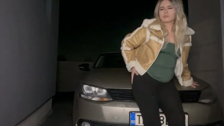 Nipsandstrips - latina girl farting on car outside'
