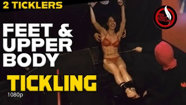 Red Light Tickling - Tickle Domination: 2 Ticklers for Ticklish Luna Tied Up and Tickled on the Tickle Chair | Fetish Tickling | 1080p