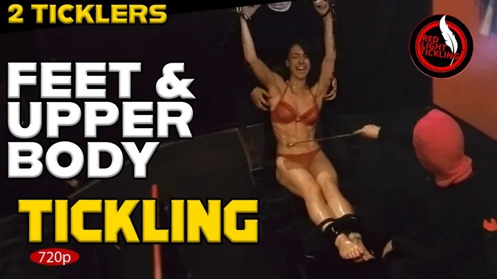 Red Light Tickling - Tickle Domination: 2 Ticklers for Ticklish Luna Tied Up and Tickled on the Tickle Chair | Fetish Tickling | 720p
