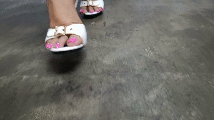 Goddess Foot Fetish - Alicia walking in heels and bare feet to make them as dirty as possible (2)
