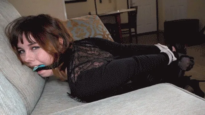 Girl Next Door Bondage - d2506JUNE-Bound gagged and showing you my ass! Hurry up and stick it in me!