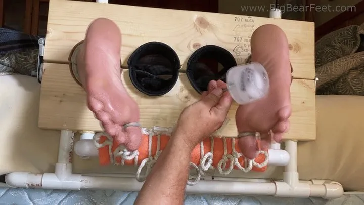 All Male Tickling Dungeon - Im1n2ft - Cold Feet - ice and tickling big size 13 wide bare feet