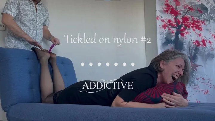 Addictive French Girl - French - Tickled on nylon #2