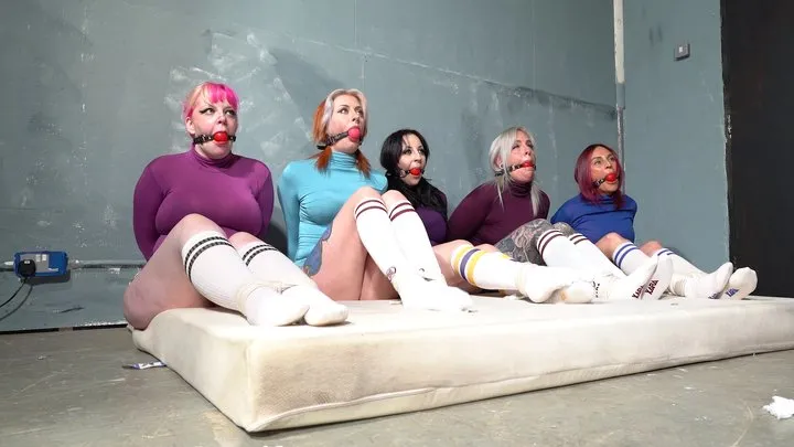 Altgirlsbound - 5161 5 Models in Tube Sock Hogtie