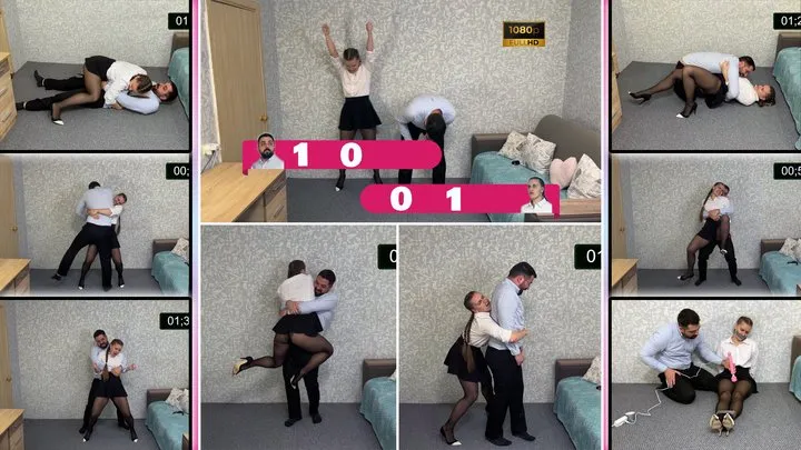 Vallstudio - TV SHOW Bear Hugs in Office with Secretary in Pantyhose 1080 - Wrestling - Nylon - High Heels - Female Fight - Muscular Girl - Strong Girl - Grab - Foot Fetish - Muscle Fetish - Upskirt - Female Domination - Hitachi Vibrator - Humiliation - Bondage - Gag