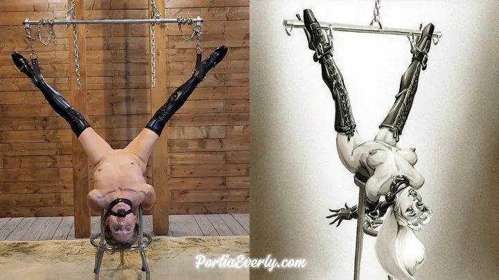 Portia Everly - 007-Portia Metal Bound Part 2: Inverted 720p- Chained tight in shiny latex leggings and ballet shoes, ballgag muffling my moans, I’m helpless on my back as Ben edges me with the Hitachi. Strict chain bondage, gagged torment, and relentless orgasm control