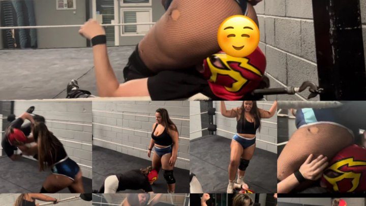 Power Girls Pro Wrestling - Skinny man sat on, dominated and destroyed