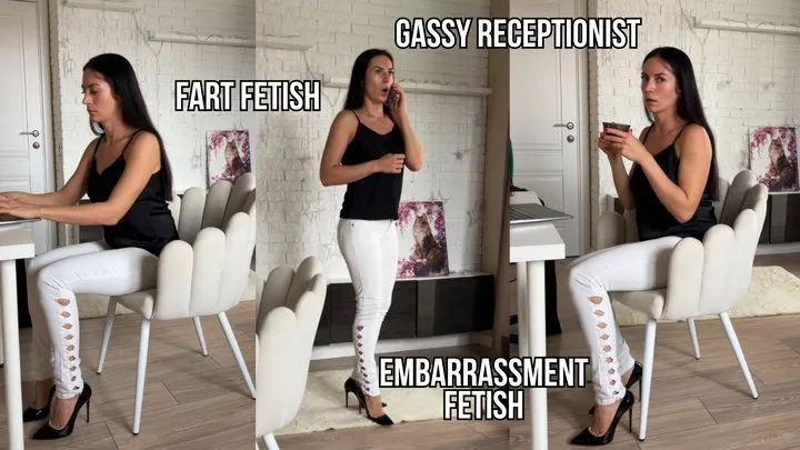 Monica Princess - The Gassy Receptionist - Accidental Office Farting in Tight Jeans