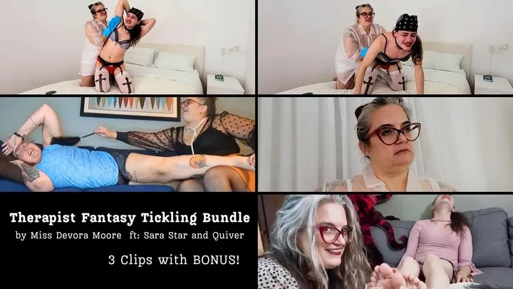 Octogoddess Femdom Step-mommy - Femdom Tickling Therapy Bundle: Sadistic MILF Tickler Tickle Torments with Miss Devora Moore, Sara Star and Quiver 1080p Version