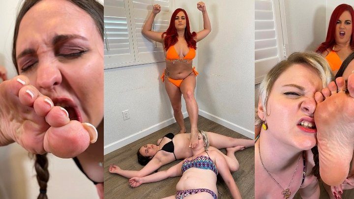 Foot Mode Pic Clips - Tori Takes On Two