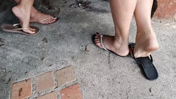 Goddess Foot Fetish - They tie my hands and feet to tickle my feet a lot (1)