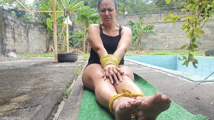 Goddess Foot Fetish - He tied my feet and hands with lots of ropes and tickled me so much (3)