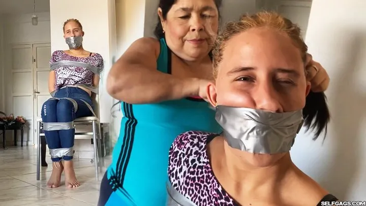 Selfgags - Spoiled Khloe Gagged with Her Dirty Underwear and Taped Tight (high res mp4)