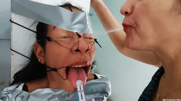 Selfgags - Mummified For Lesbian Spit Attack – Part 2: The Humiliation Continues (high res mp4)