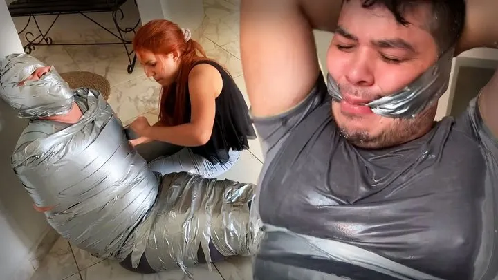 Femdom Bondage By Selfgags - Chubby Jogger Boy Followed Home By A Crazy Duct-Tape Loving Latina Bitch! (FULL VIDEO) (wmv)