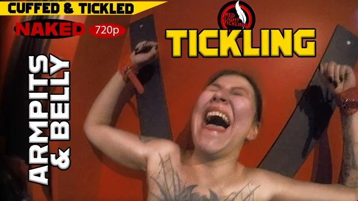 Red Light Tickling - First Time for Gaga Tied Up and Mercilessly Tickled on the Cross! | Ticklish Armpits Tickle and Intense Belly Tickling make her Laugh a lot! 720p