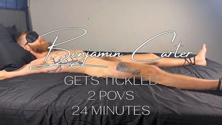 Benjamin Carter’s Dirty Den - Tattooed Twink's Tickle Torment: Blindfolded Bondage and Begging Breakdown