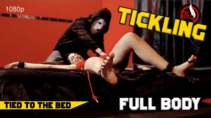 Red Light Tickling - First time of Insanely Ticklish Kim! Restrained on the bed | Tied Up, Armpit, Feet and Belly Tickled | Intense Full Body Tickling | 1080p