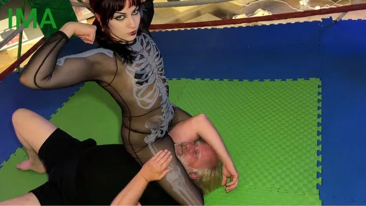 Max Academy - The Man in Black vs Goth Delilah - wrestling domination