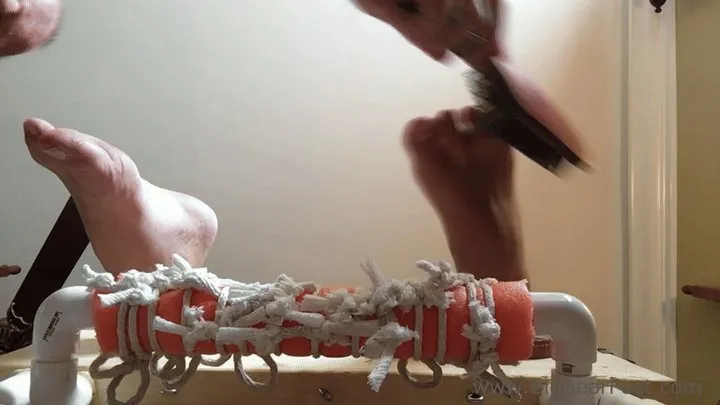 All Male Tickling Dungeon - Im1n2ft - Tickling with Lotion from Below - lotion on big wide feet and tickling view from below