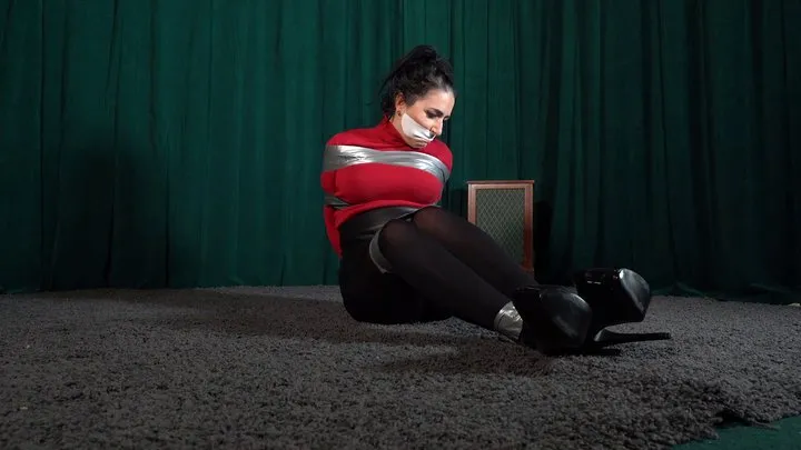Altgirlsbound - 5029 Sapphire in Red Turtleneck Part 1 TAPE