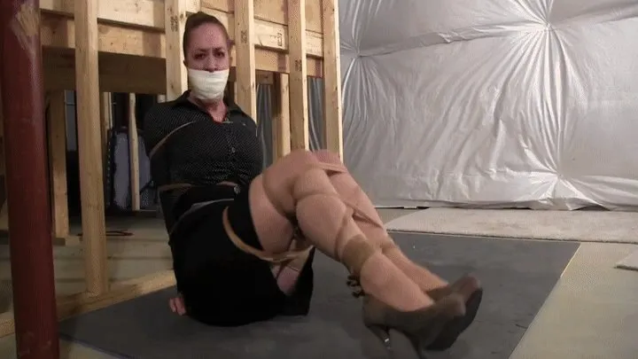 Mouth Stuffed And Tied Up Girls - d2506PEPPER-Nanny tied up with Pantyhose