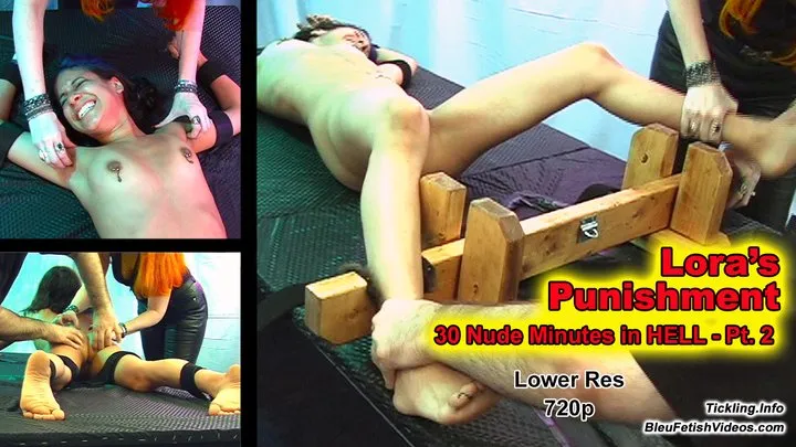 Bleufetish Tickling - Pt 2 Lora’s Nude Punishment Tickle - 720p The punishment continues! - Domina Skye & The Mystery Hands go after Lora's feet set up in stocks, do a 