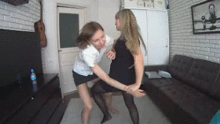 Not An Angel - Cunt busting fight finished with lesbian scissoring CFn