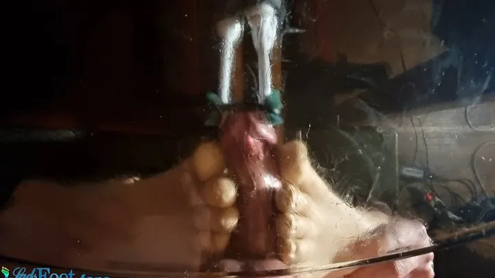 Ladsfeet And Tickling - Glass Table Cock Trample Tickle HD